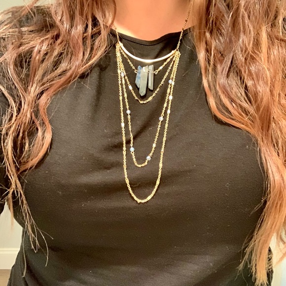 Express gray geode necklace - Picture 4 of 6